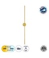 GLOBOSTAR® DIADEM 61334 Μοντέρνο Φωτιστικό Τοίχου - Απλίκα LED 18W 2160lm 120° AC 220-240V IP20 Ρυθμιζόμενο Λευκό CCT με On-Off 2700K-4500K-6000K - Lumileds SMD Chip - Χρυσό Βούρτσας - Μ10 x Π4 x Υ120cm - 3 Χρόνια Εγγύηση